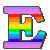 letra E rainbow arco-íris GIF by ElitonK