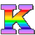 letra K rainbow arco-íris GIF by ElitonK