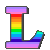 letra L rainbow arco-íris GIF by ElitonK