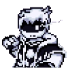 pixel art of Dewart aka Duck!Sans